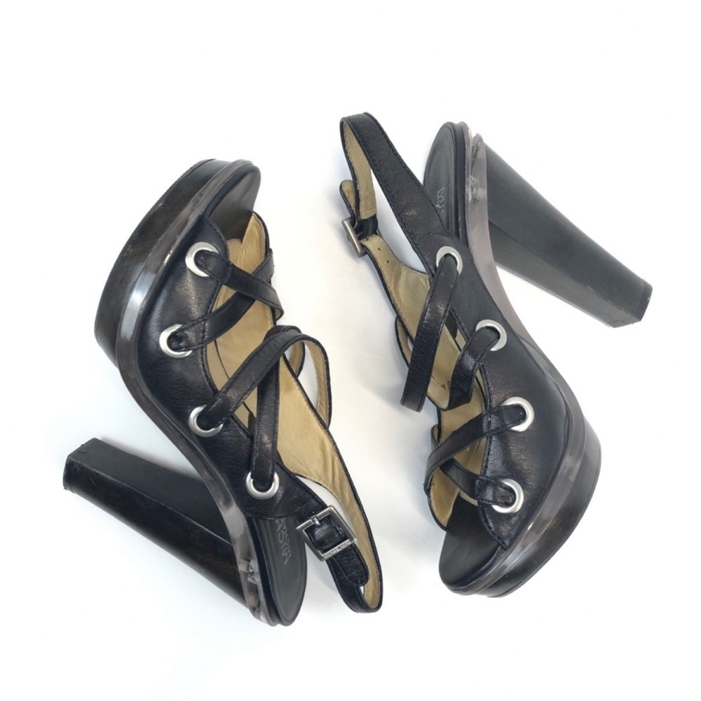 Michael Kors Leather "CARLA" Platform Sandals/High Heel